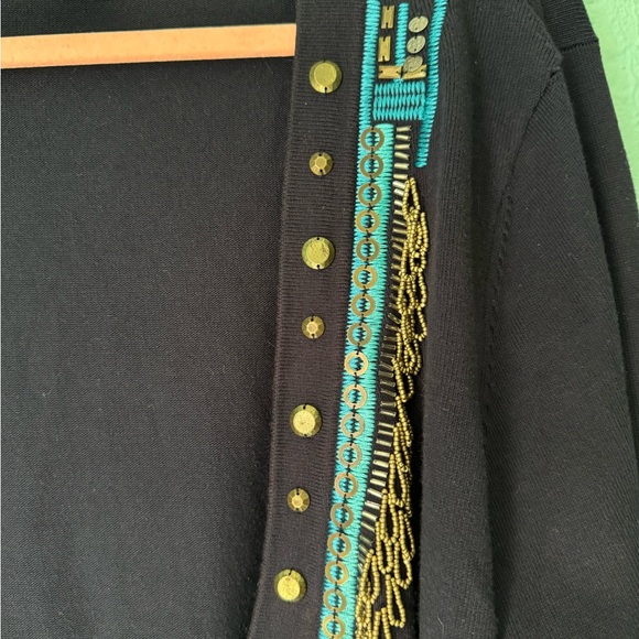 Anthropologie Sharon Young Studded Beaded Fly Away Boho Cardigan - Picture 4 of 7